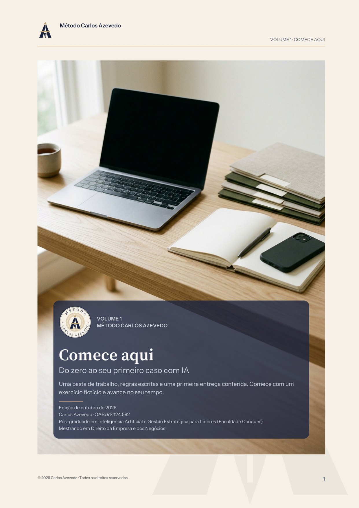 Capa do Vol 1, Comece aqui