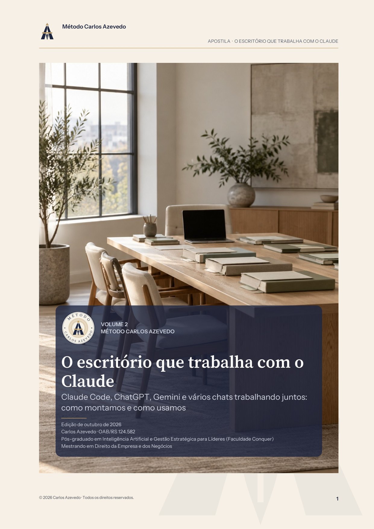 Capa do Vol 2, O escritório com o Claude