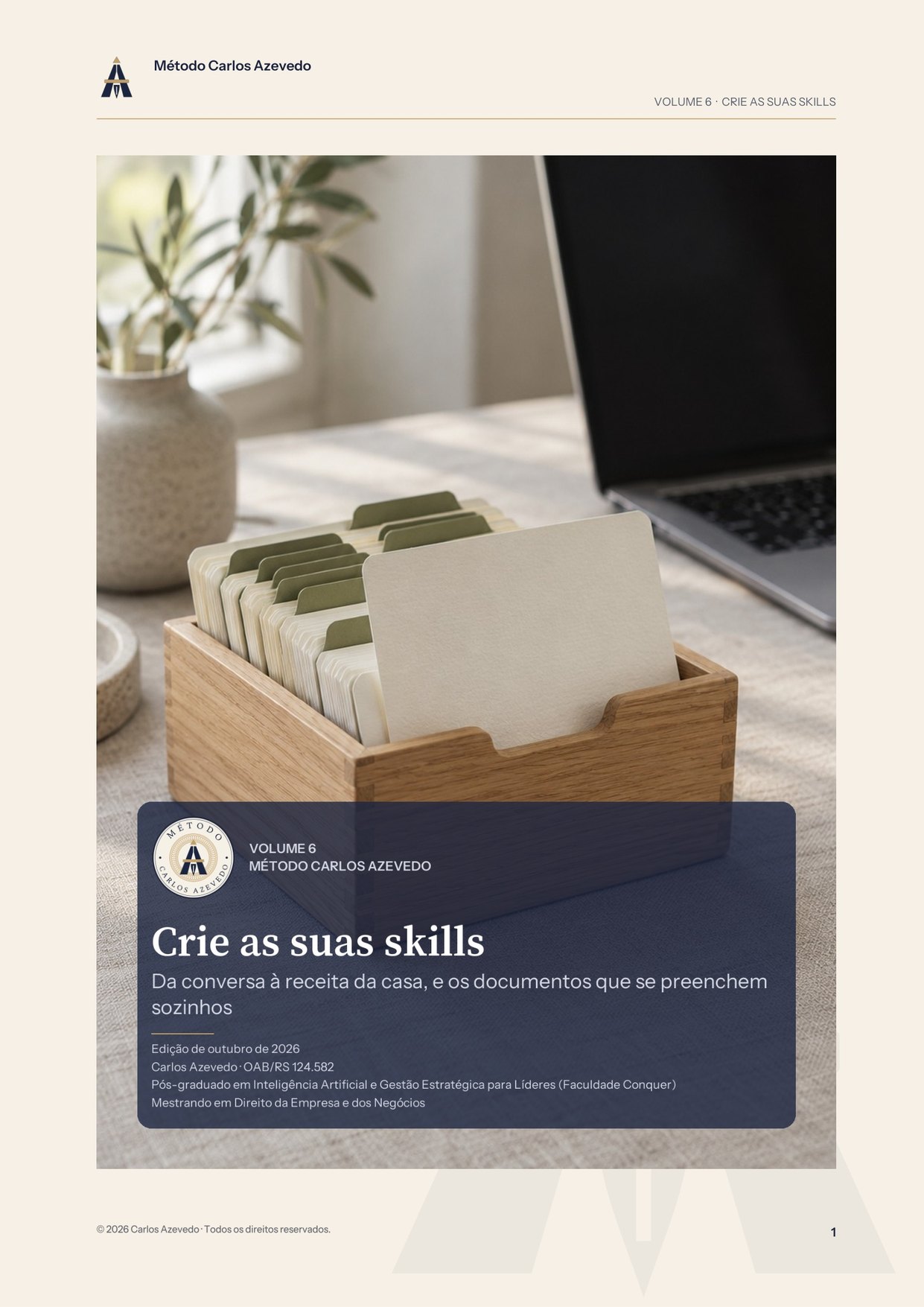 Capa do Vol 6, Crie as suas skills