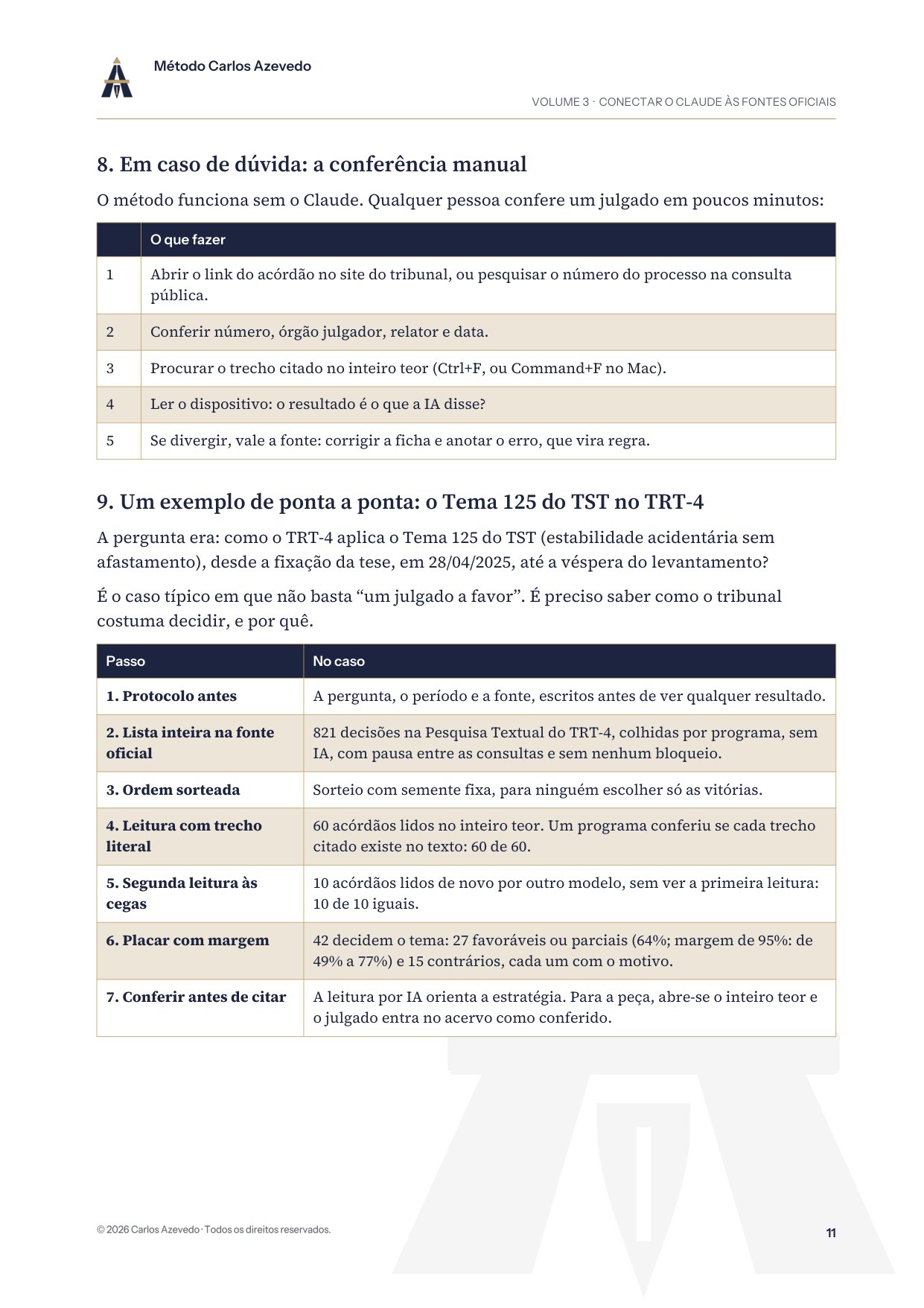 Página do Vol 3 com o exemplo do Tema 125